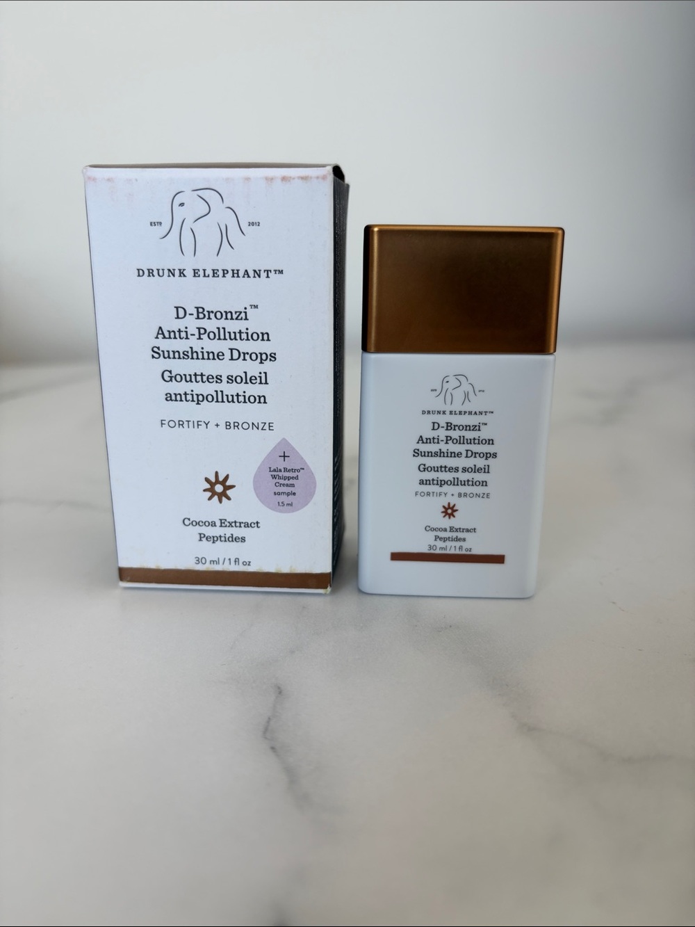 Drunk Elephant D-Bronzi Anti-Pollution Sunshine Drops - Full size NIB